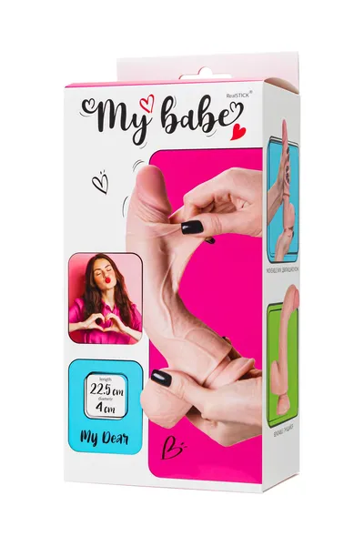 Realistični Dildo My Babe My Dear, TPE, telesni, 22,5 cm