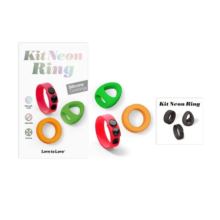 Set erekcionih prstenova Love To Love kit Neon ring, 3 komada