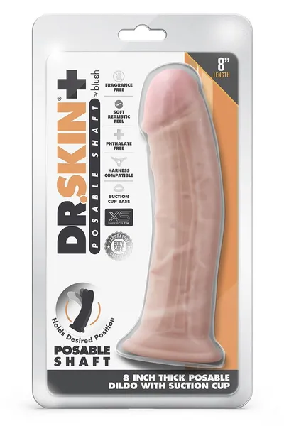 Telesni Dildo 8-inčni Thick posable Dildo - 20,3 cm.