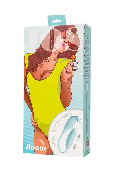 Vakuumski talasni stimulans i PULSATORSKO jaje Joss Roov, silikon, cijan, 36 cm