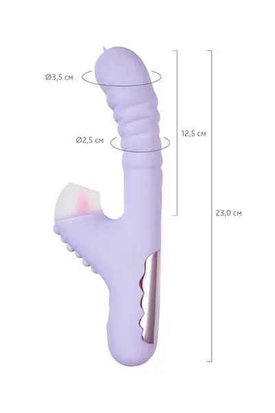 Vibrator sa funkcijom Up Dovn Joss Spinni, silikon, ljubičasta, 23 cm