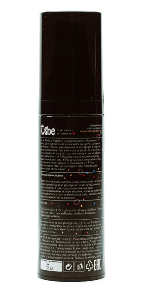 Съедобный лубрикант на водной основе tishe с ароматом черной смородины и банана .