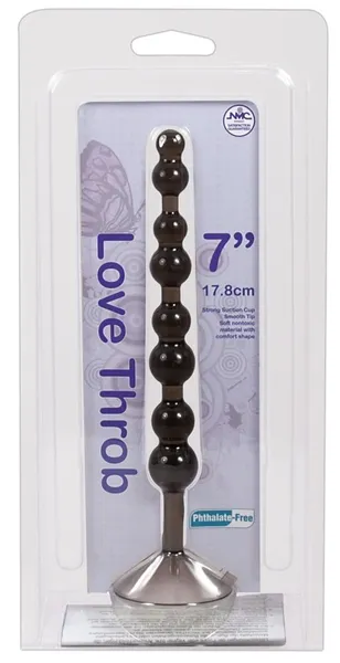 Crni Analni stimulans Love throb 7-17,8 cm.
