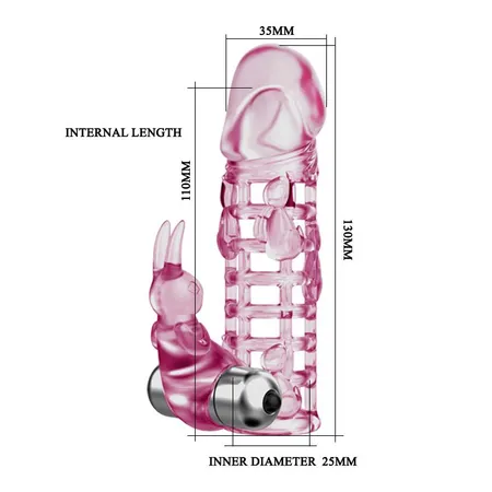 Ažurna vibronasadka Pink Heart BI-026201