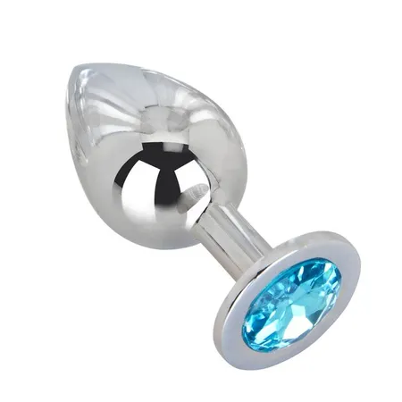 Veliki čelični plugin sa plavim kristalom High Sky 9,5 cm.