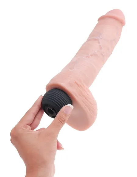 Dildo 8  skuirting Cock vith Balls sa efektom ejakulacije telesni 20,3 cm