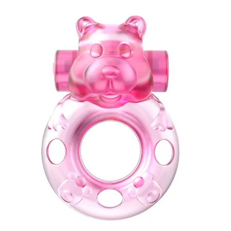 Erekcija Vibrokolco Pink Bear bi-010083