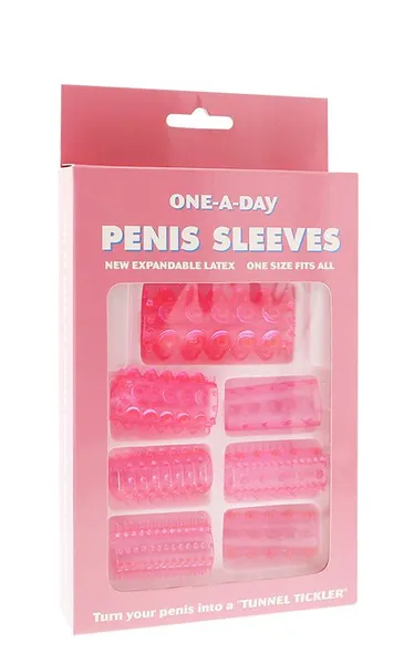 Set od 7 ružičastih dodataka za penis penis sleeves Pink One-A-Dai