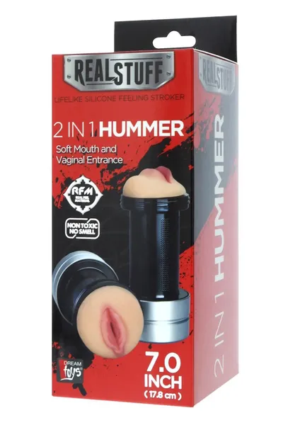 Dvostrani masturbator 2 in 1 Hummer-rotik i vagina
