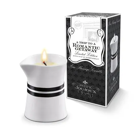 Массажное масло в виде малой свечи petits joujoux romantic getaway с ароматом мяты и имбирного бисквита