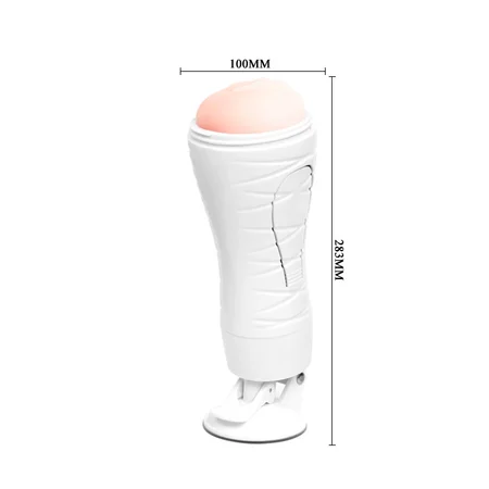 Mega masturbator Flora vagina Bela 12 vibracionih režima BM-00900T48Z