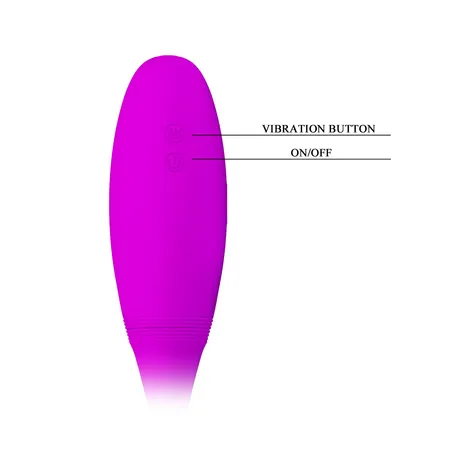 Analno vaginalni vibracioni masažer na flexibilnom štapu, ljubičasta