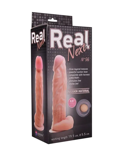 Dildo Real Nekt № 56 na usisnoj čaši, l 195 mm d 55 mm art. 565603