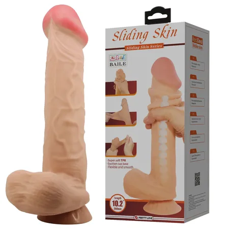 Dildo sa efektom klizne kože Pretti Love BV-008103NRG