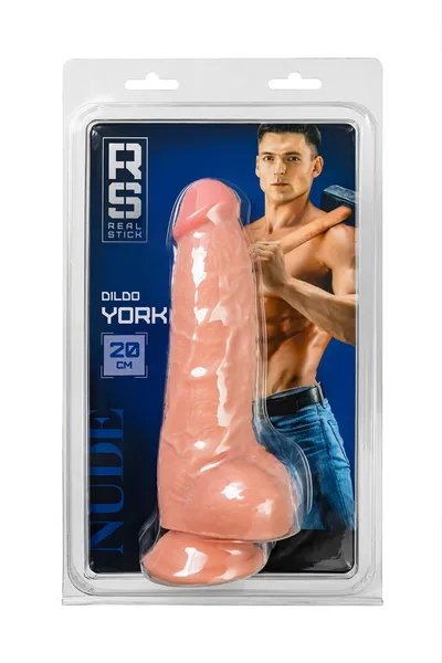 Realstick nude Iork realistični Dildo, PVC, telesni, 20 cm