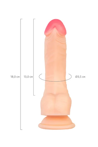 Realistični Dildo Realstick nude Nash, PVC, telesni, 18 cm