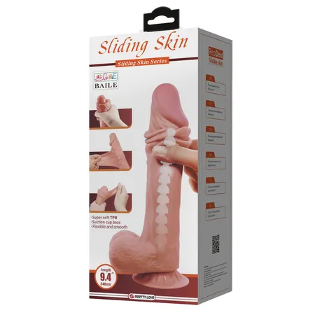 Dildo sa efektom klizne kože Pretti Love BV-008104NRG-1