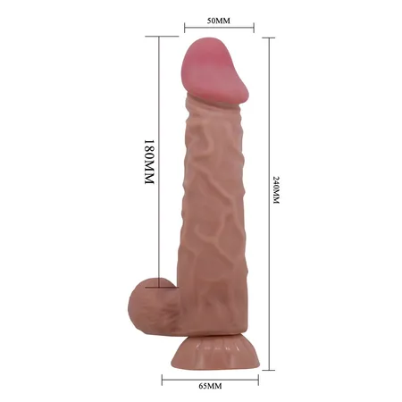 Dildo sa efektom klizne kože Pretti Love BV-008104NRG-1