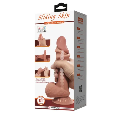 Dildo sa efektom klizne kože Pretti Love BV-008105NRG-1