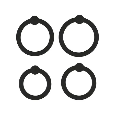 Set od 4 crna Silikonska prstena za erekciju