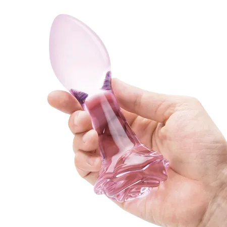Set za analni trening od stakla Rosebud Butt Plug