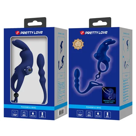 Vibrokolco sa analnim čepom Pretty Love BI-210213-3