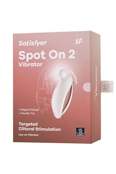 Oscilator klitorisa Satisfier Spot On 2, beli, 9 cm