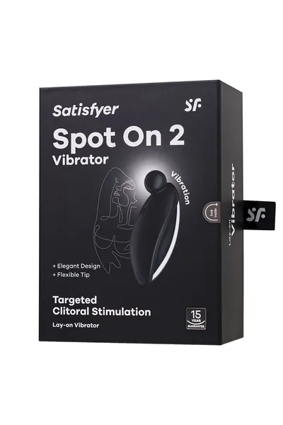 Satisfier Spot On 2 vibracioni stimulator klitorisa, crni, 9 cm