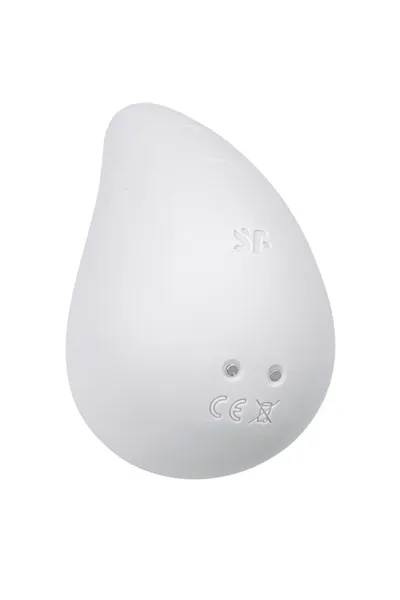 Satisfier Dev Drop vibracioni masažer, silikon, bela, 8,1 cm