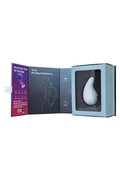 Vibracioni masažer Satisfyer Dew Drop, silikon, svetlo plava, 8,1 cm