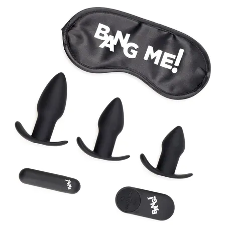 Komplet za analnu stimulaciju 28k backdoor Adventure Remote Control 3 Piece Butt Plug Vibe Kit