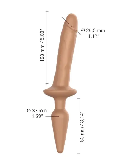 Dildo Strap-on-me Svitch plug-in Realistic karamela, s