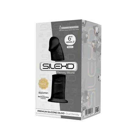 SILEKD model 2 crni dildo - 15,4 cm