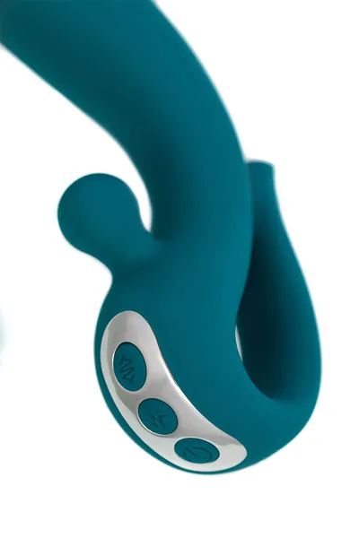 Vibrator sa funkcijom Up Dovn i stimulativnim prstenom, jos Mija, silikon, zelena, 19 cm
