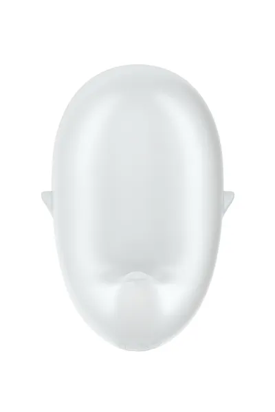 Vakuumski talasni stimulator klitorisa sa Satisfier Cutie Ghost vibracijom, silikon, bela, 9,1 cm