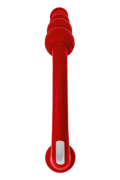 Black Red bi Toifa dvostrani vibrator, silikon, crvena, 35 cm