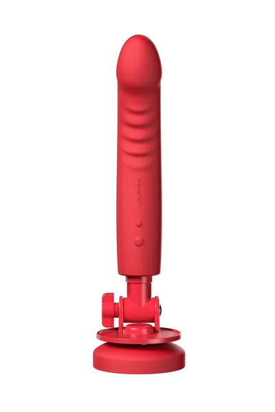 Dildo vibrator lovense Mission 2 sa Touch-Sense tehnologijom, silikon, crvena, 20 cm