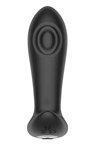 Crni masažer prostate sa vibracijom, efektom klatna i SV2030 daljinskim upravljačem