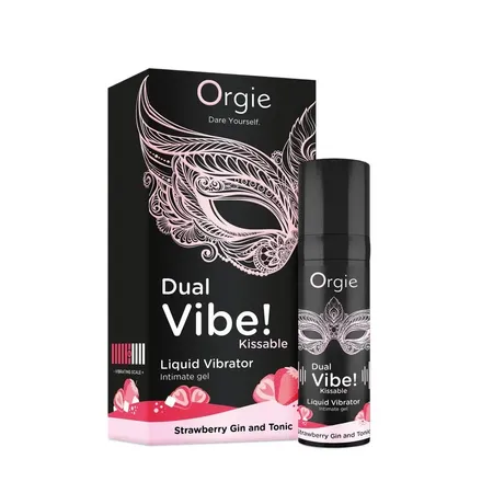 Orgie Dual Vibe Vibe jestivi gel! sa ukusom koktela Stravberri Gin and Tonic 15ml