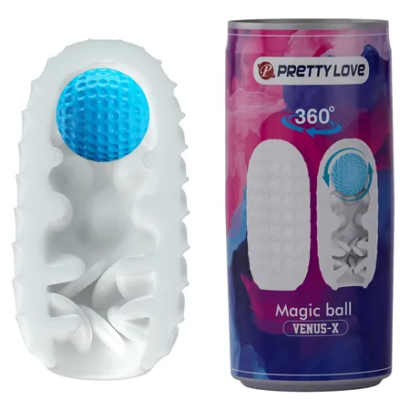 Masturbator sa rotirajućom kuglicom unutar BM-00900T89-1K