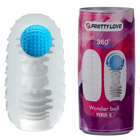 Masturbator sa rotirajućom kuglicom unutar BM-00900T89-3k