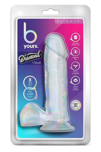 Prozirni Dildo Glimmer - 20,3 cm.