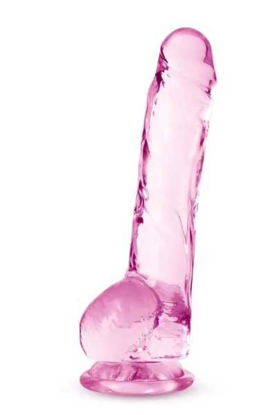 Pink Dildo 8 inch Cristalline Dildo - 19,5 cm.