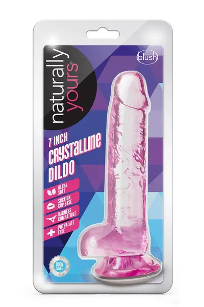 Pink Dildo 7 inch Cristalline Dildo - 17,7 cm