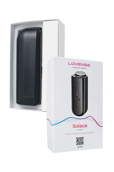 Masturbator nerealno lovense Solace, TPE, Crna, 29,4 cm