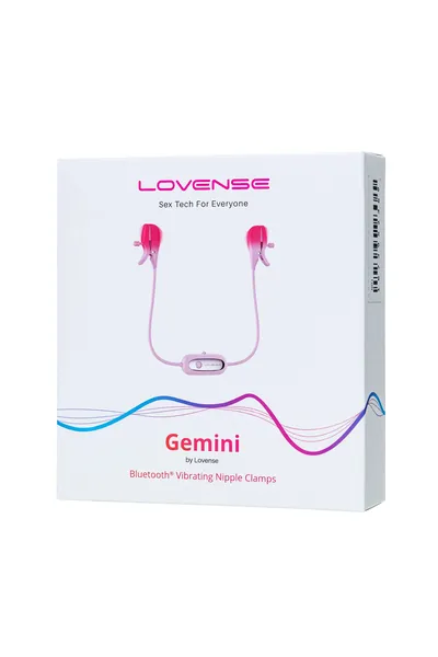 Gemini lovense TPE vibracioni masažer za bradavice, ružičasta, ABS plastika