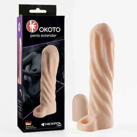 Telesna nasadka-produživač Okoto sa spiralnim reljefom 16 sm.