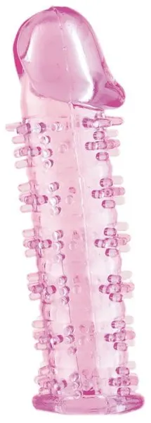 Ružičasta mlaznica za penis sa šiljcima-12,5 cm.