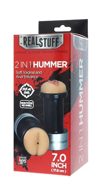 Dvostrani masturbator 2 in 1 Hummer-anus i vagina
