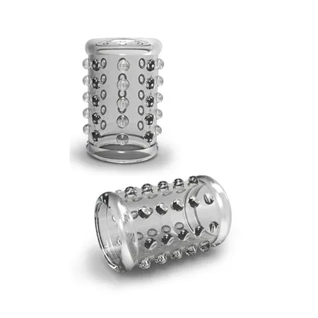 Čista glava penisa sa Stai Hard Cock Sleeve 02 Clear Pinecones